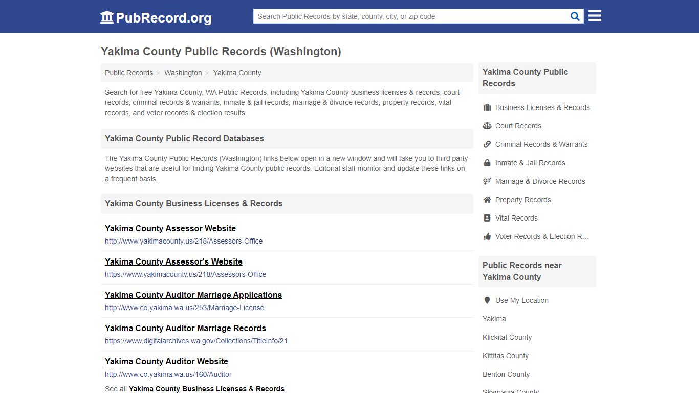 Free Yakima County Public Records (Washington Public Records)